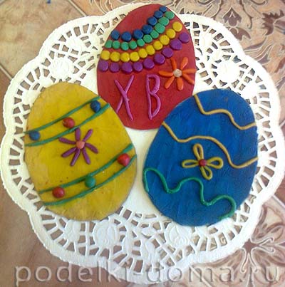 Поделки на Пасху из пластилина