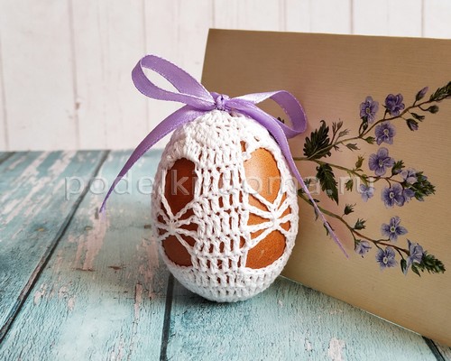 Пасхальное яйцо из ниток