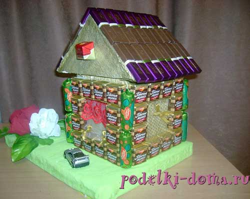 Домик и окошко — поделки из веточек Домик и окошко — поделки из веточек