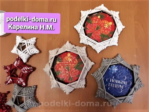 Букетница из газетных трубочек