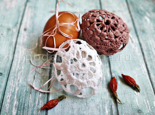 Пасхальное яйцо из ниток