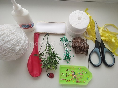 Пасхальное яйцо из ниток