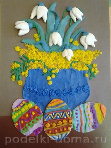 Поделки на Пасху из пластилина
