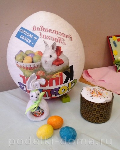 Пасхальное яйцо из ниток