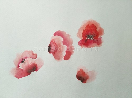 Скетч акварелью «Маки» Скетч акварелью «Маки»