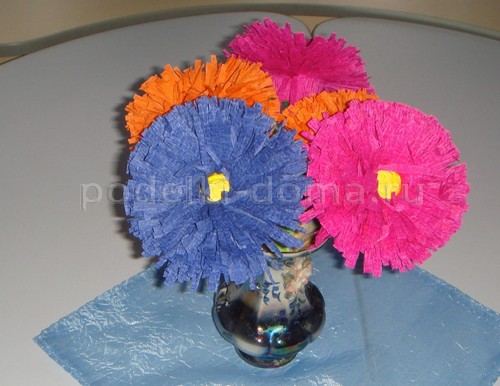 Бумажные цветы — 3 варианта Бумажные цветы — 3 варианта