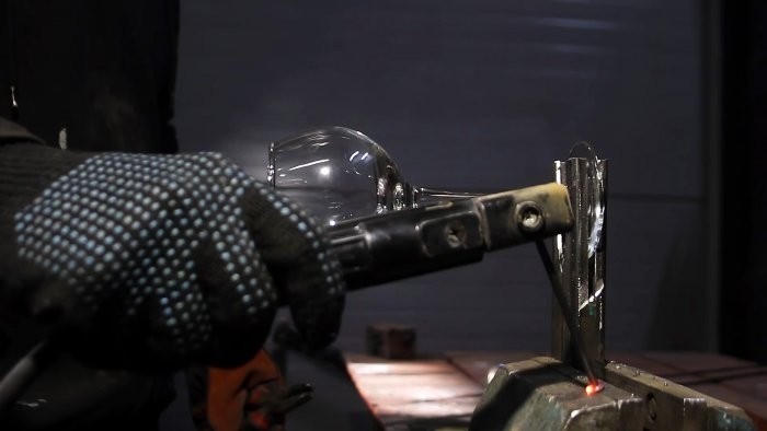 Как намотать гвоздь на ножку бокала