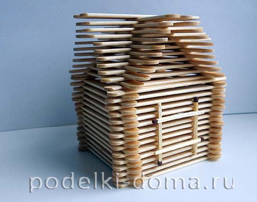 Домик и окошко — поделки из веточек Домик и окошко — поделки из веточек