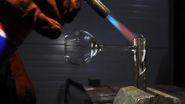 Как намотать гвоздь на ножку бокала