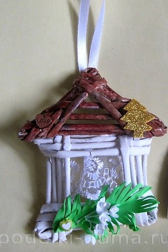 Домик и окошко — поделки из веточек Домик и окошко — поделки из веточек