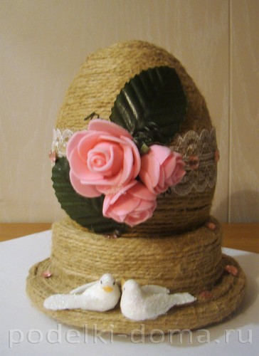 Пасхальное яйцо из ниток