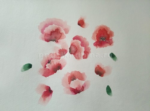 Скетч акварелью «Маки» Скетч акварелью «Маки»