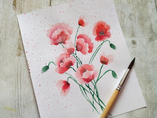 Скетч акварелью «Маки» Скетч акварелью «Маки»