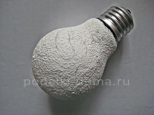 Игрушка на ёлку «Заяц» из лампочки Игрушка на ёлку «Заяц» из лампочки