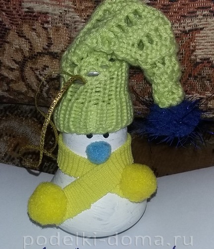 Игрушка на ёлку «Заяц» из лампочки Игрушка на ёлку «Заяц» из лампочки