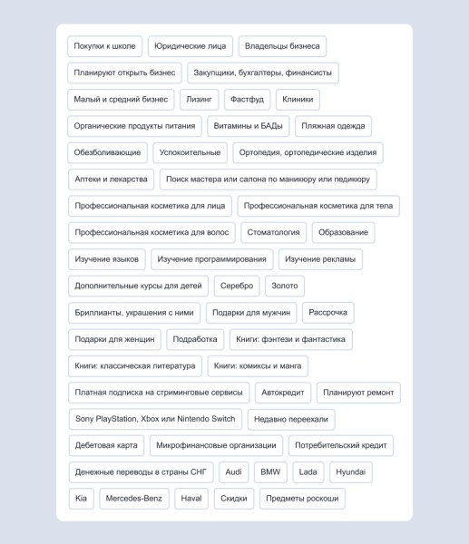В Яндекс Директ появились новые таргетинги В Яндекс Директ появились новые таргетинги