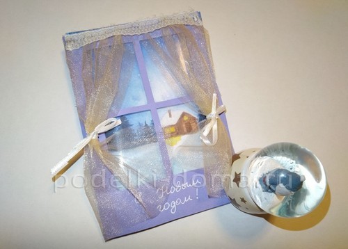 Новогодняя открытка «Окошко»