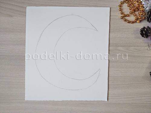 Новогоднее украшение «Месяц и звезды»