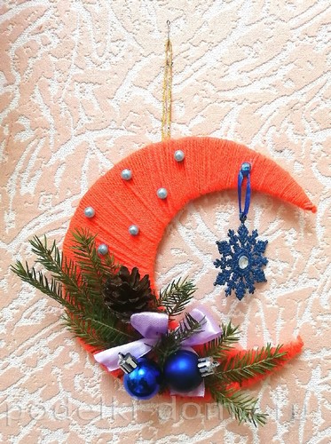 Новогоднее украшение «Месяц и звезды»