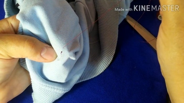 Как зашить дырку потайным швом при помощи скотча