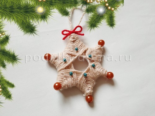 Новогоднее украшение «Месяц и звезды»