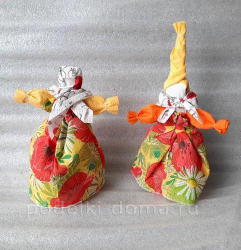 Куклы из бумажных салфеток